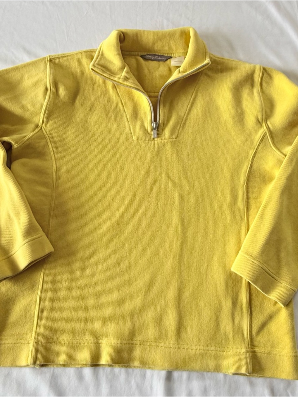 Yellow Quarter-Zip Men’s Sweater - Classic Pullover Tommy Bahama size Small